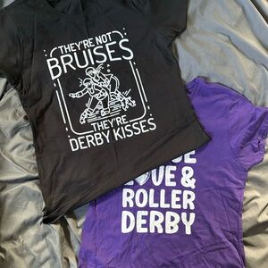 Bundle of 2 Roller Derby T-Shirts NWOT